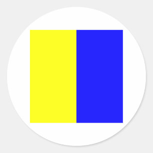 Marine Flag K Classic Round Sticker