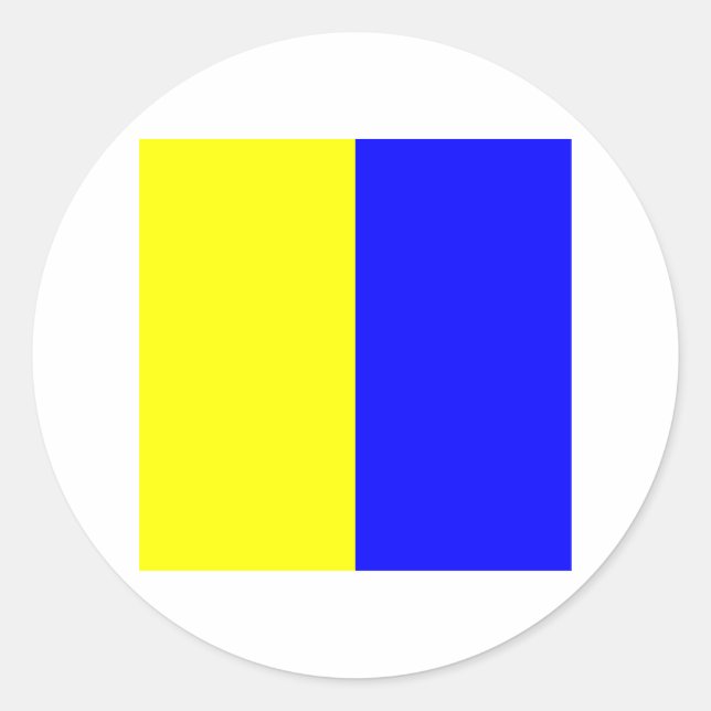 Marine Flag K Classic Round Sticker (Front)