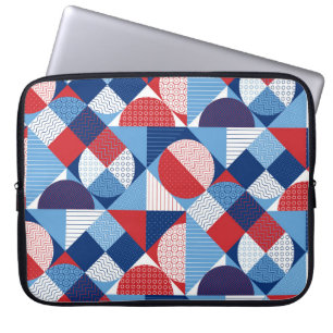 Marine geometric: summer seamless pattern. laptop sleeve