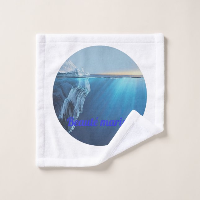 Marine glacier beauty bath towel set (Wash Cloth)