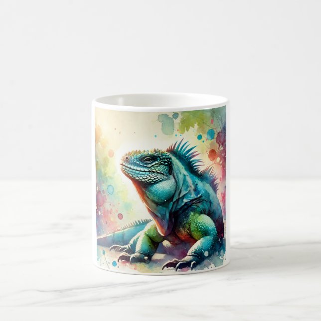 Marine Iguana 190624AREF127 - Watercolor Coffee Mug (Center)