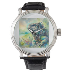 Marine Iguana 221024AREF103 - Watercolor Watch