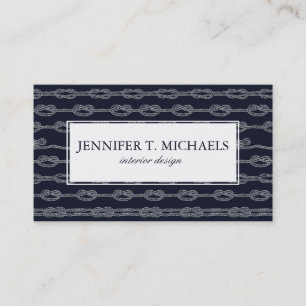 Marine Knots Pattern Business Card