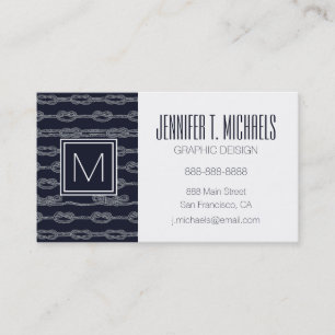 Marine Knots Pattern Business Card