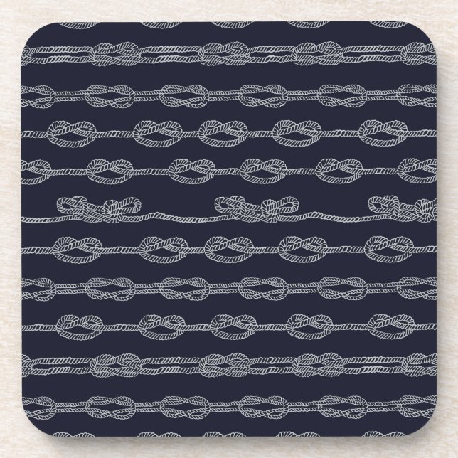 Marine Knots Pattern Coaster (Front)