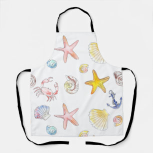 Marine Life & Anchors Apron