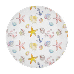Marine Life & Anchors Cutting Board