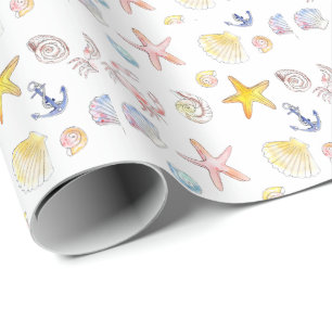 Marine Life & Anchors Wrapping Paper