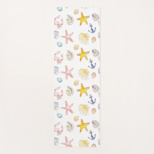 Marine Life & Anchors Yoga Mat