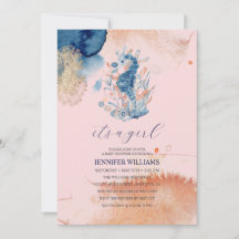 Marine Life | It's a Girl Seahorse Baby Shower