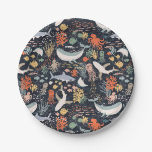 Marine Life Paper Plate