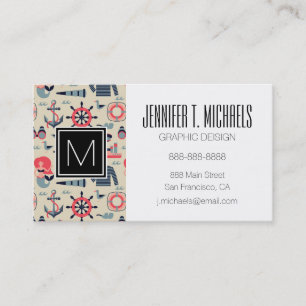 Marine Life Pattern Business Card