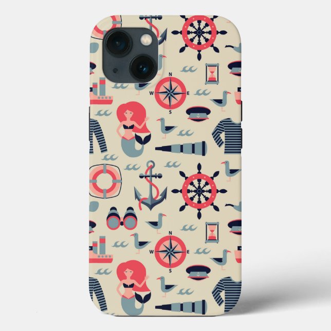 Marine Life Pattern Case-Mate iPhone Case (Back)