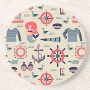 Marine Life Pattern Coaster