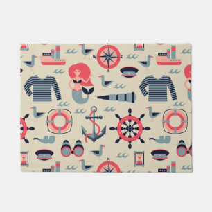 Marine Life Pattern Doormat