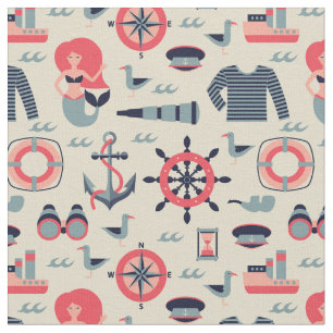 Marine Life Pattern Fabric