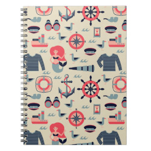 Marine Life Pattern Notebook