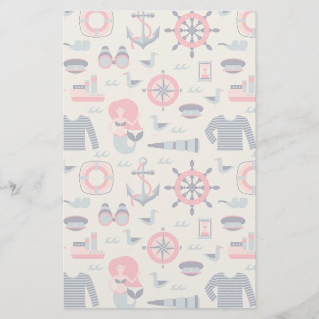 Marine Life Pattern Stationery (Front)