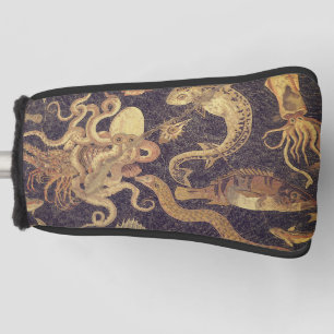 Marine life, Pompeii mosaic Golf Head Cover