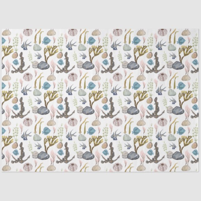 Marine Life Series Design 10 Tissue Paper (Front)