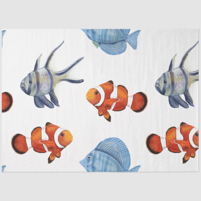 Marine Life Series Design 25 Tissue Paper (Front)