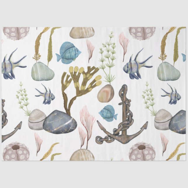 Marine Life Series Design 30 Tissue Paper (Front)