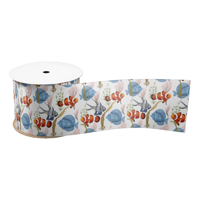 Marine Life Series Design 33  Satin Ribbon (Spool)