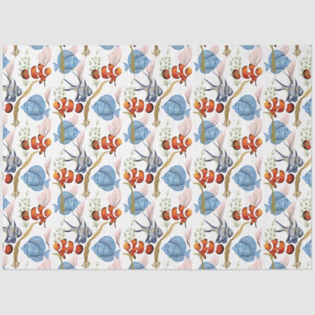 Marine Life Series Design 8 Tissue Paper (Front)
