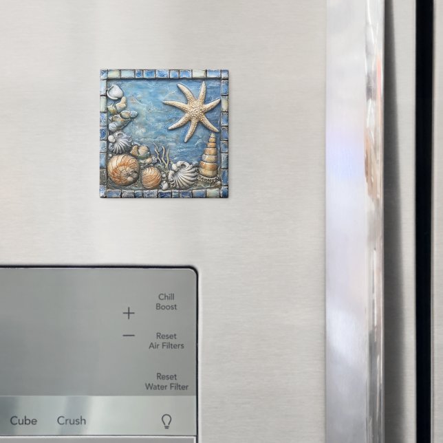 Marine Life Tile Pattern Magnet (In Situ (Fridge))