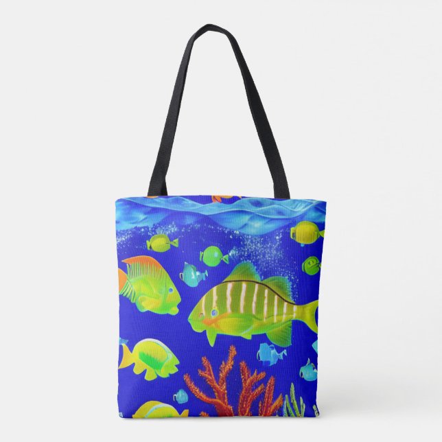 Marine Life Wild Life: Flora & Fauna  Tote Bag (Back)