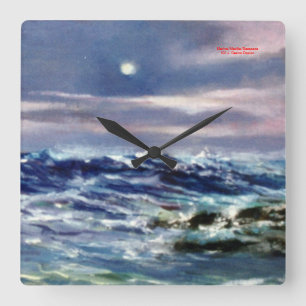 Marine/Mariña/Seascape Square Wall Clock