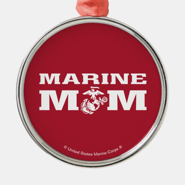 Marine Mum Metal Ornament (Front)