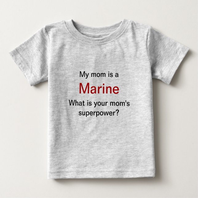 Marine Mum Organic Cotton Romper Baby T-Shirt (Front)