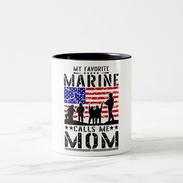 Marine Mum Two-Tone Coffee Mug (Center)