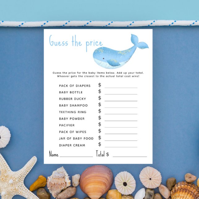 Marine nautical Party games | Price Guess Game (Creator Uploaded)