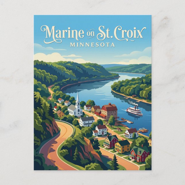 Marine on St. Croix USA Postcard (Front)