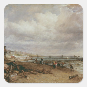 Marine Parade and Old Chain Pier, 1827 Square Sticker