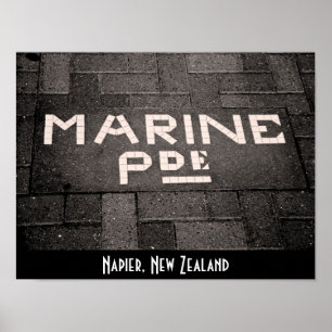 Marine Parade, Napier, New Zealand Poster