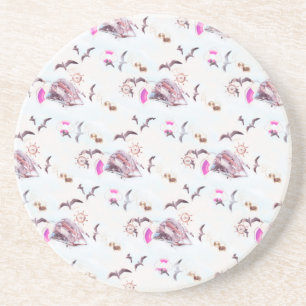 Marine pattern coaster