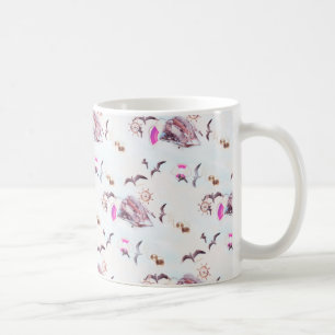 Marine pattern coffee mug
