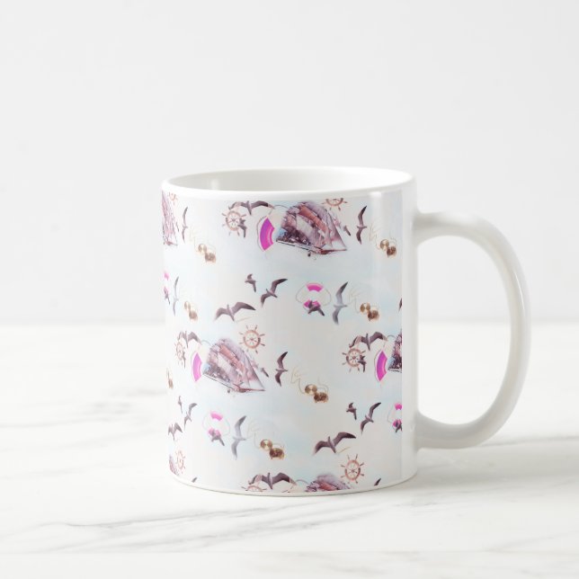 Marine pattern coffee mug (Right)