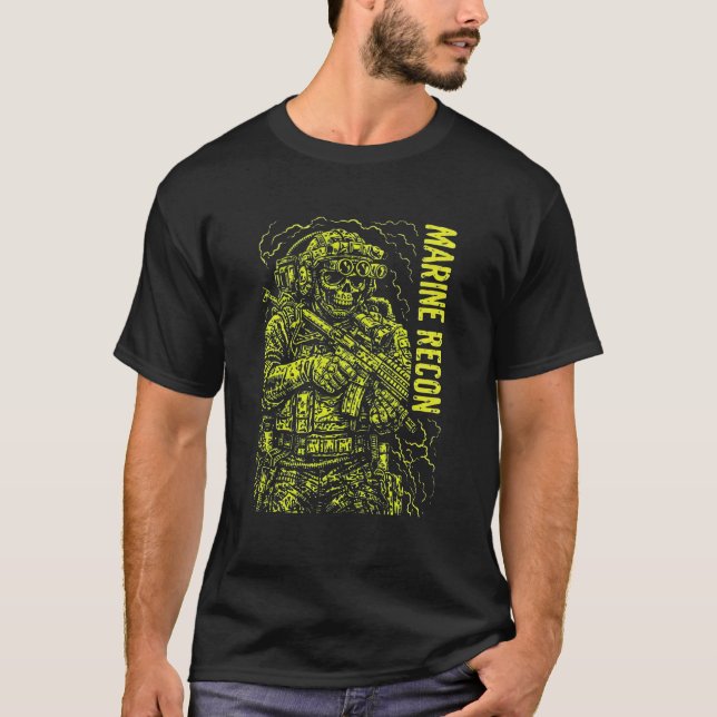 Marine Recon Special Operations Graphic Art T-Shirt (Front)