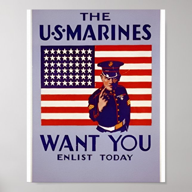 Marine Recruiting Navy Poster (Front)
