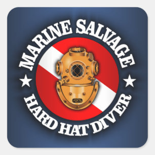 Marine Salvage Square Sticker