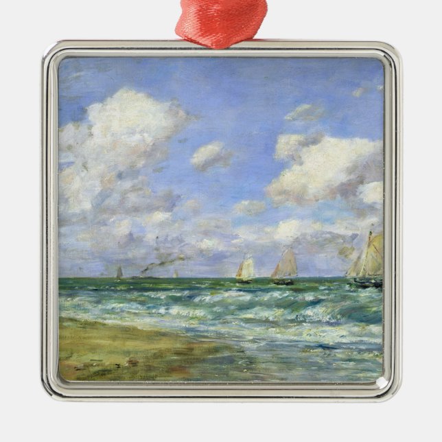 Marine scene, 1894 metal ornament (Front)