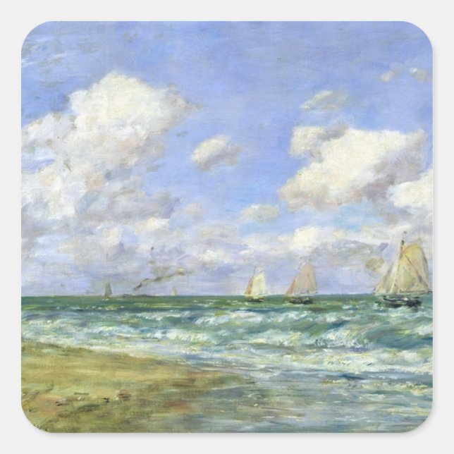 Marine scene, 1894 square sticker (Front)