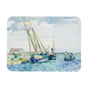 Marine Scene Boats near Venice Magnet