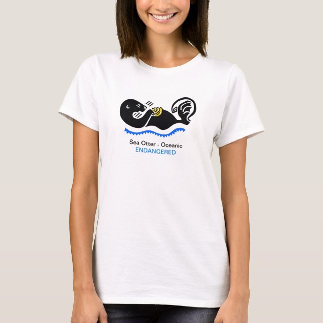 Marine Sea OTTER - Oceanic - Endangered animal T-Shirt (Front)