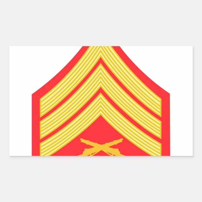 Marine Sergeant Rectangular Sticker (Front)