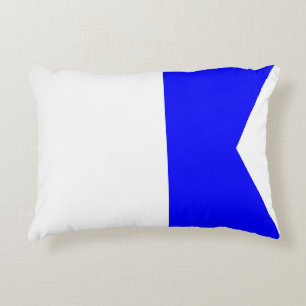 Marine Signal Flag: Letter "A" (Alpha) Decorative Cushion